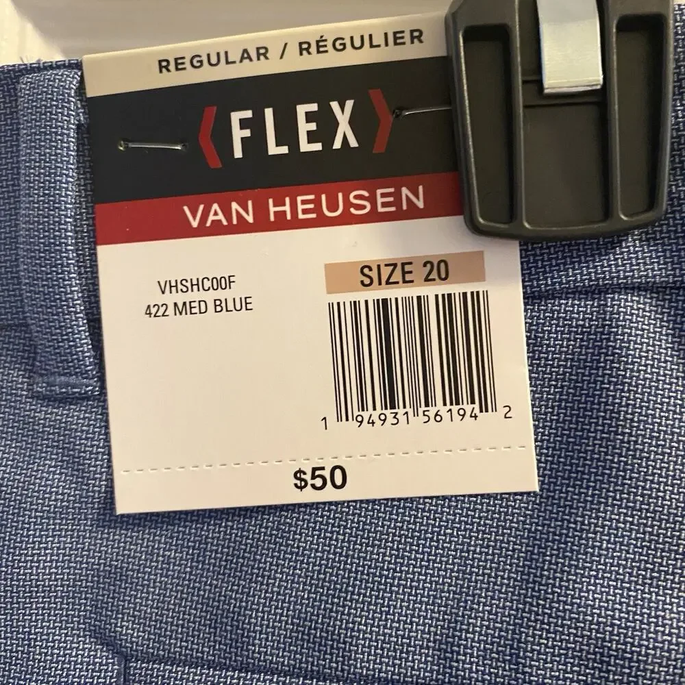 Van Heusen Flex Boys Size 20 Regular Fit Blue Dress Pants and Slacks‎ NWT